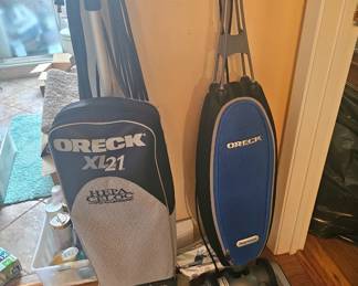 two Oreck vacuums