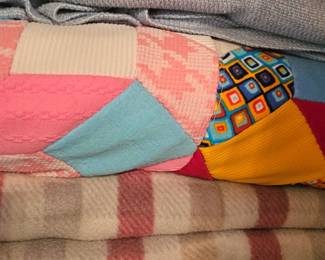 blankets and quilt