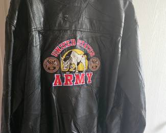 Army leather jacket