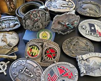 Lots of belt buckles