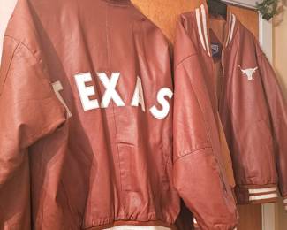 two leathers bomber jackets