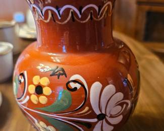 Czech, hand painted vase