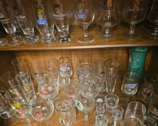 large selection of German Beer glasses