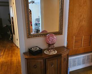 Hallway console and large mirror