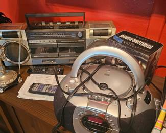 lots of boom boxes