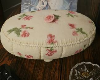 hand painted jar with lid