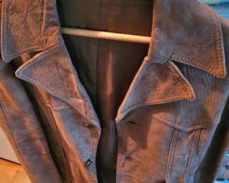 vintage leather coat, men