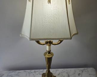#19	Gold Metal Double Candle - single Bulb Lamp - 32" Tall	 $75.00 