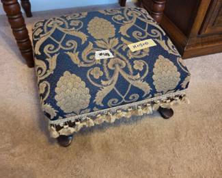 #48	Tapestry Covered Foot Stool - 14x12x10	 $20.00 