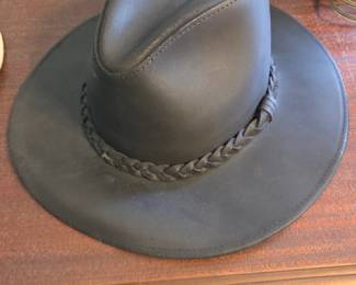 #37	Wilson's Leather Cowboy Hat w/Braids	 $40.00 