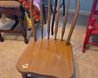 #39	Wood Kids Chair w/spindle Back	 $20.00 