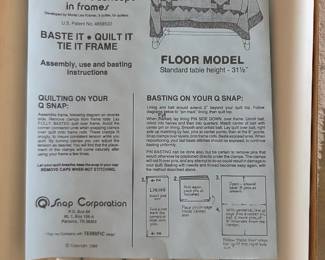 #98	Snap PVC Quilt Frame - Height 31.5 Unassembled in Box	 $20.00 