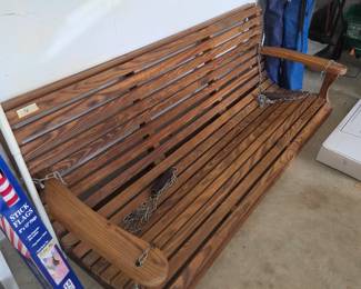 #97	Wood Hanging Swing w/Chains	 $150.00 