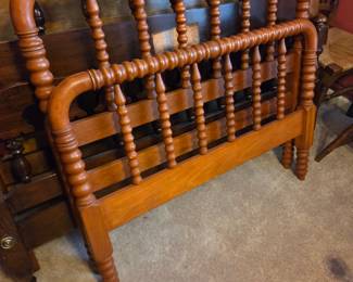 #58	Wood Jenny Lind Style Twin Bed Headboard/Footboard w/rails	 $100.00 
