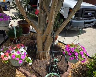 #122	Metal Trellis w/Hook and two plants	 $45.00 