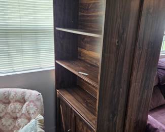 #92	Laminate 2 Shelf Bookcase w/2 Doors and Shelf inside - 30x12x72	 $25.00 