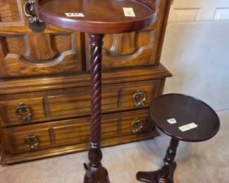 #55	Laminate Tall Round Fern Stand - 12x40 with Twist Leg	 $40.00 