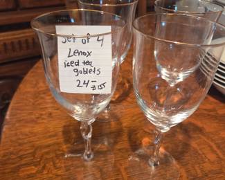 #155	Lenox set of 4 Iced Tea goblets	 $24.00 