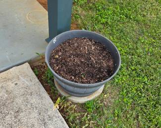 #141	Plastic Wood Barrel Look Planter - 21x12	 $20.00 