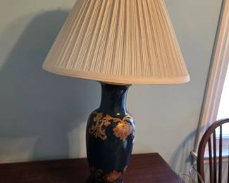 #38	Green w/gold Leaf Lamp - 27"Tall	 $20.00 