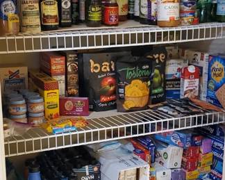 Lots of pantry items including high-nutrition foods