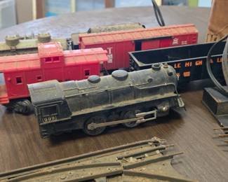 Vintage train set and tracks