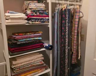Collection of vintage and newer fabrics