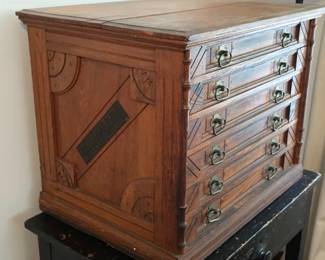 Willimantic store spool cabinet