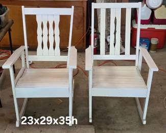 Mission style wood rockers