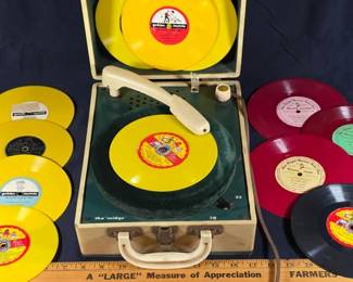 the 'midge' child's record player and records