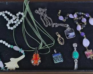 Collection of art glass jewelry