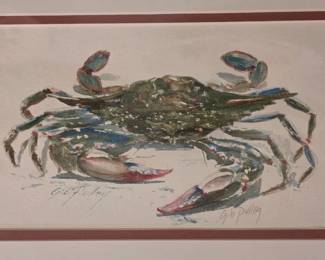 Local artist Gib Pulley signed and framed print