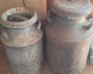 Vintage milk cans