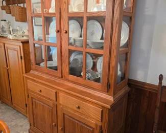 Handcrafted oak china cabinet from Edrich Mills Woodshop, Baltimore, MD