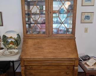 Secretary bookcase with mirrored back