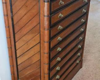 Antique multi drawer spool cabinet
