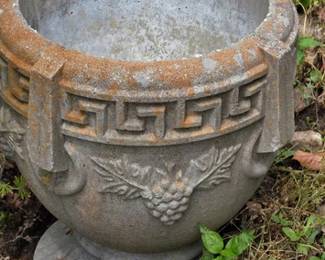 Pair of concrete planters