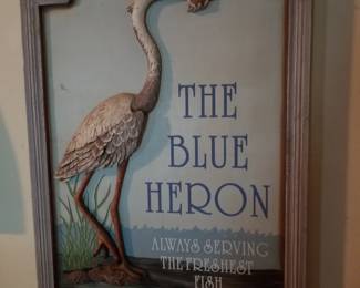 The Blue Heron sign