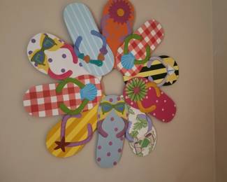 Flip flop wall art