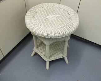 Wicker accent table