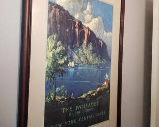 The Palisades of the Hudson New York Central Lines framed poster