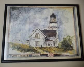 Lighthouse art: Two Lights by artist Ole West