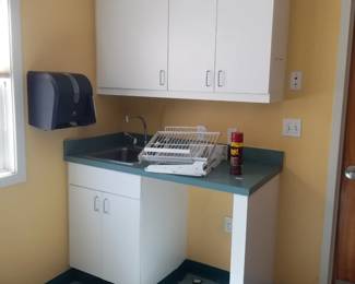 Upper cabinets; base unit; paper towel dispenser