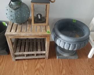 Shower bench; plastic planter