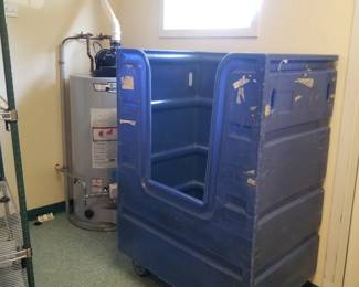 Hot water heater; rolling bin