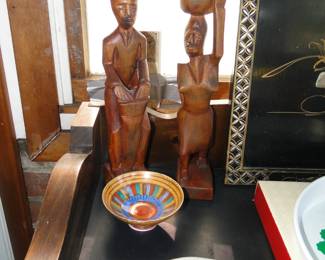 Mid Century Modern hand carved pieces