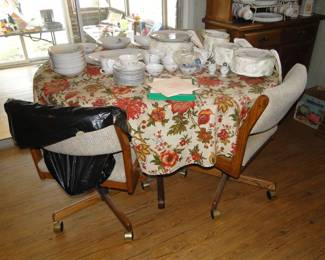 Yes the table and chair set is also for sale. The garbage bag is not for sale