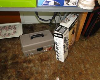 A brand new ArtBin, and Homedics massage pad
