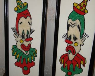 Mid Century Modern clown art