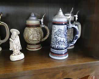 Avon beer steins, we have a very large collection of them too